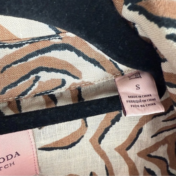 Scotch & Soda Brown Zebra Print Top - Picture 4 of 6